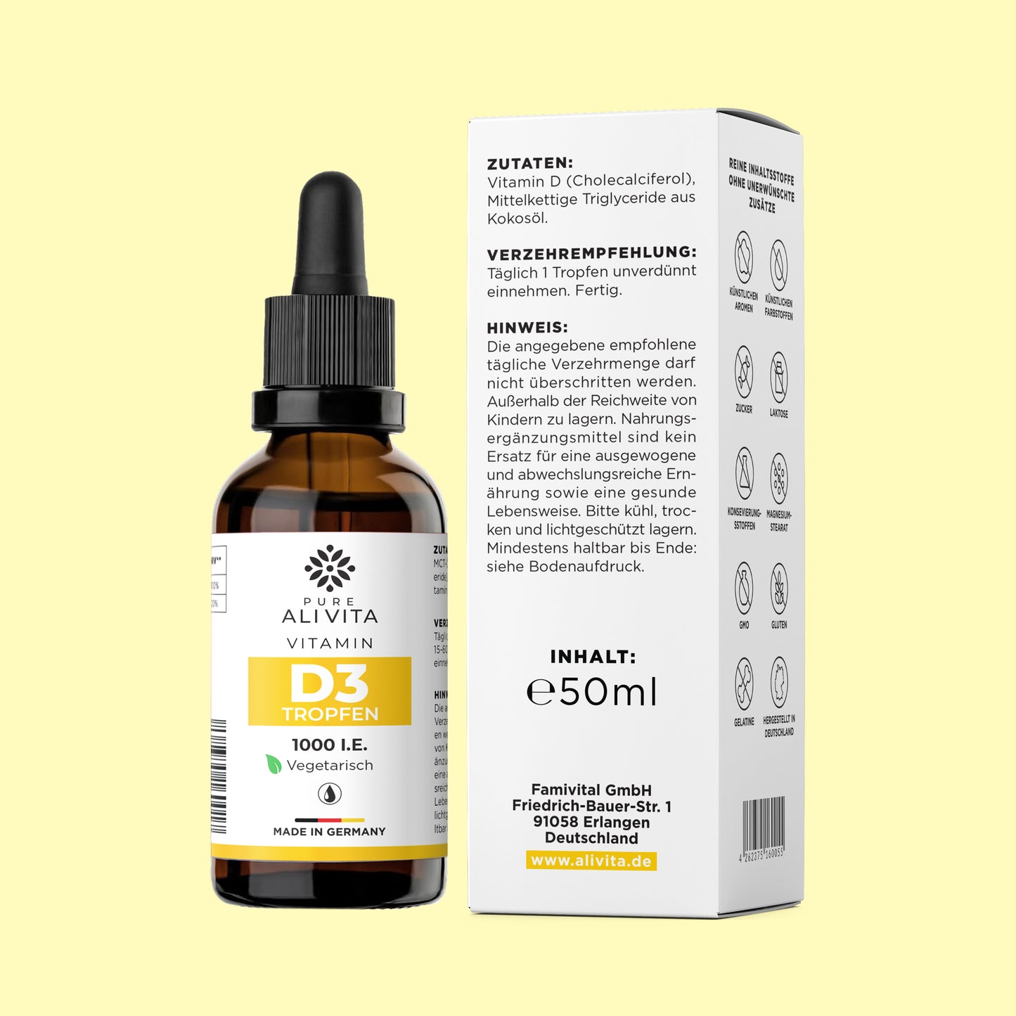 Vitamin D3 1000 (50ml flüssig) - 1000 I.E. pro Tropfen