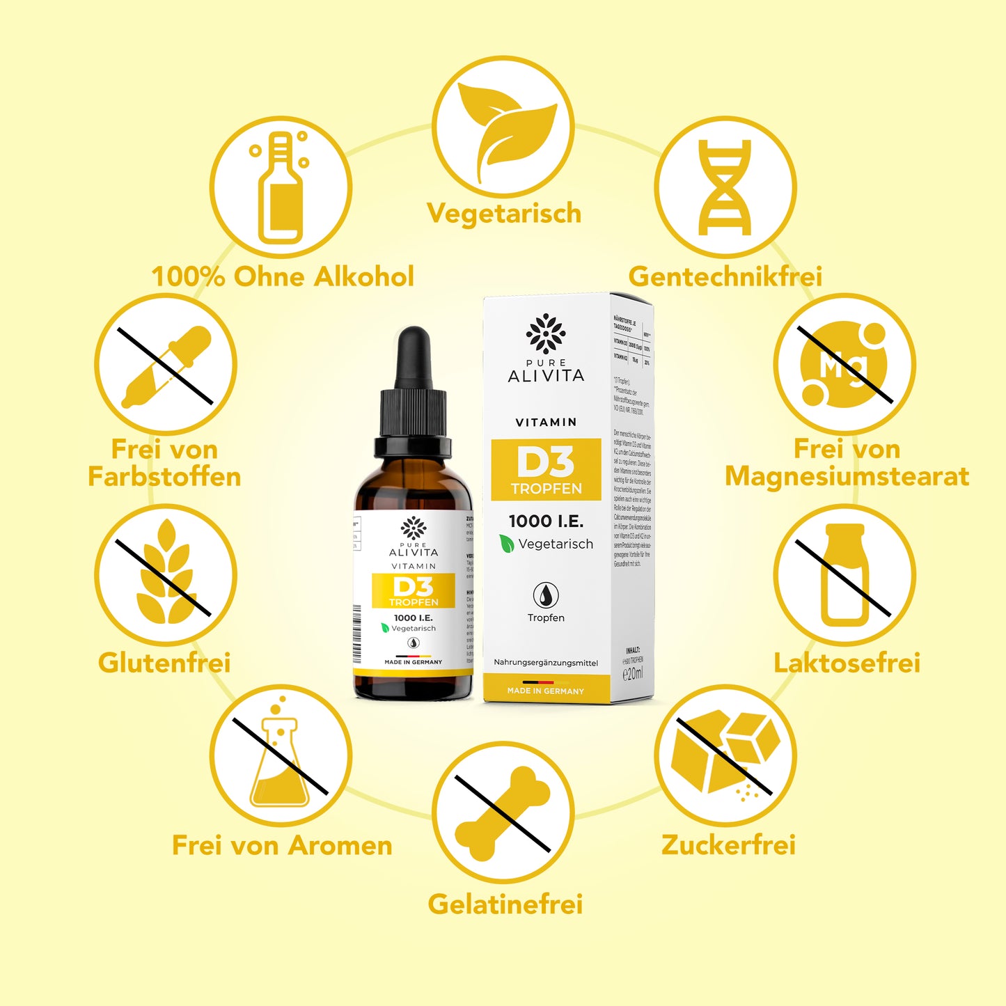 Vitamin D3 1000 (50ml flüssig) - 1000 I.E. pro Tropfen
